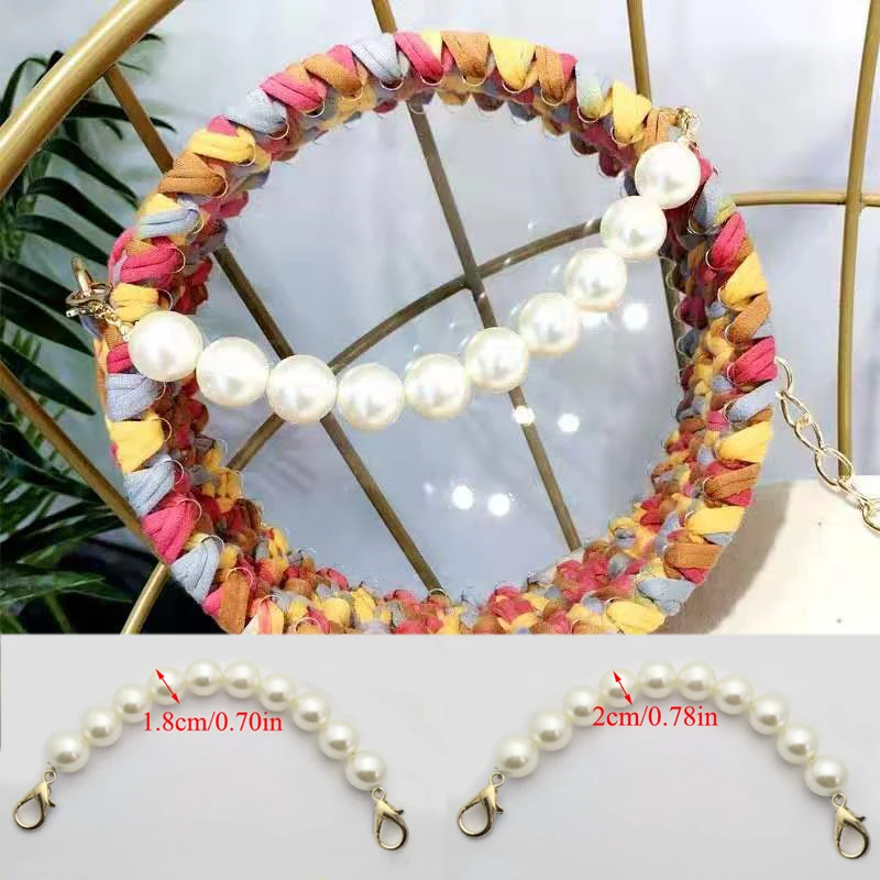 Жемчужные бусины короткие ремешки для сумок 2/1.8 см короткий наплечный ремень