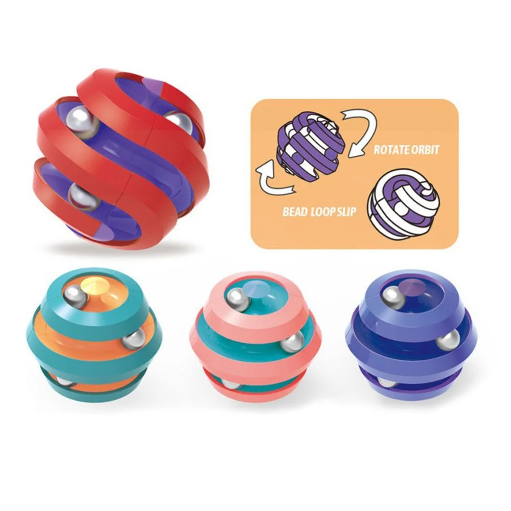 

New Marble Track Fidget Spinner Toys Magnetic Orbit Ball Gyro Cube Toy Fingertip Rotating Track Tops Spinning Stress Relief Toys