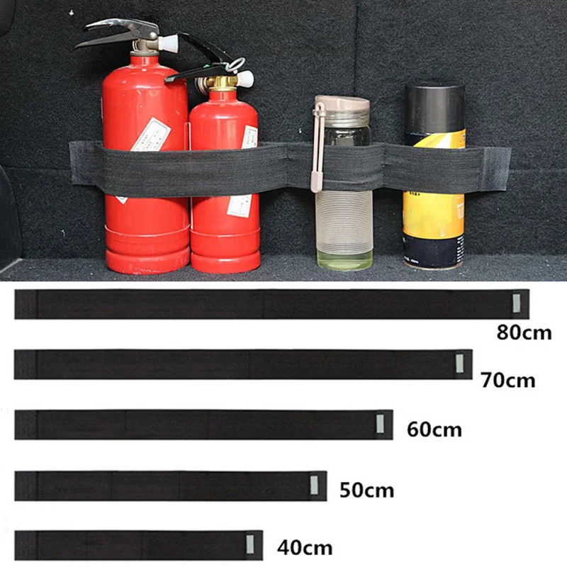 

Car Trunk Elastic Fixing Belt Fire Extinguisher Tank Auto Tools Fixed Strap Storage Tapes Car Interior Accessories
