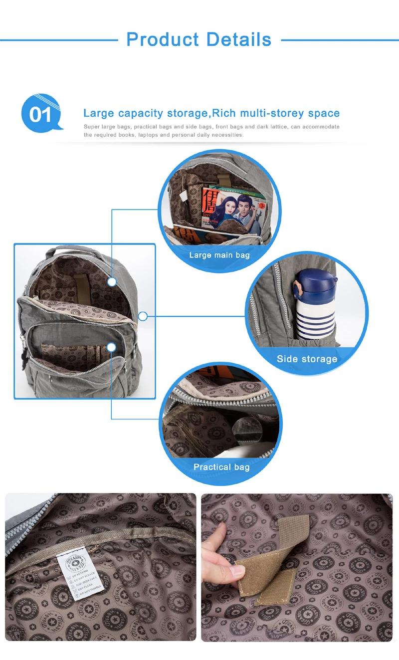 TEGAOTE, женский рюкзак для девочек-подростков, нейлоновые рюкзаки, Mochila Feminina, женский рюкзак для путешествий, школьный рюкзак, Sac A Dos