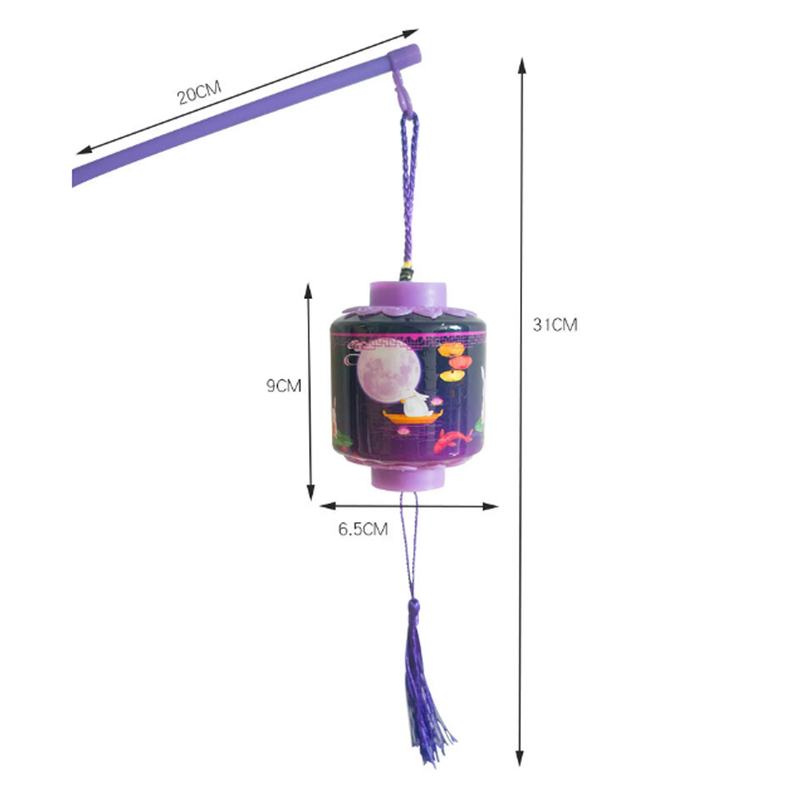 

Chang'e Jade Rabbit Shape Portable Luminous Lanterns Mid-Autumn Decor Kids Educational Toys for Children Gifts