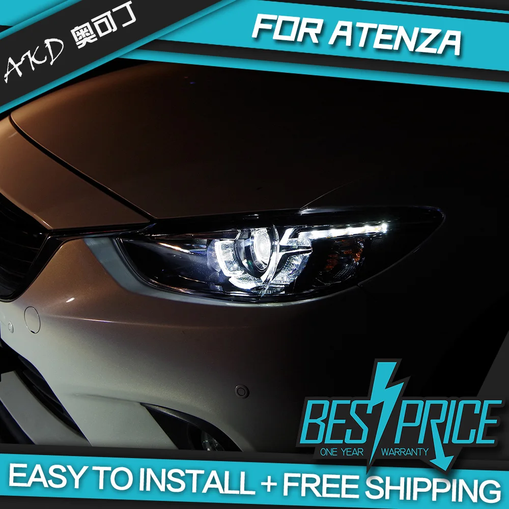 АКД автомобилей Стайлинг фар для Mazda 6 Mazda6 Atenza 2013 2016 фары светодиодный ходовые