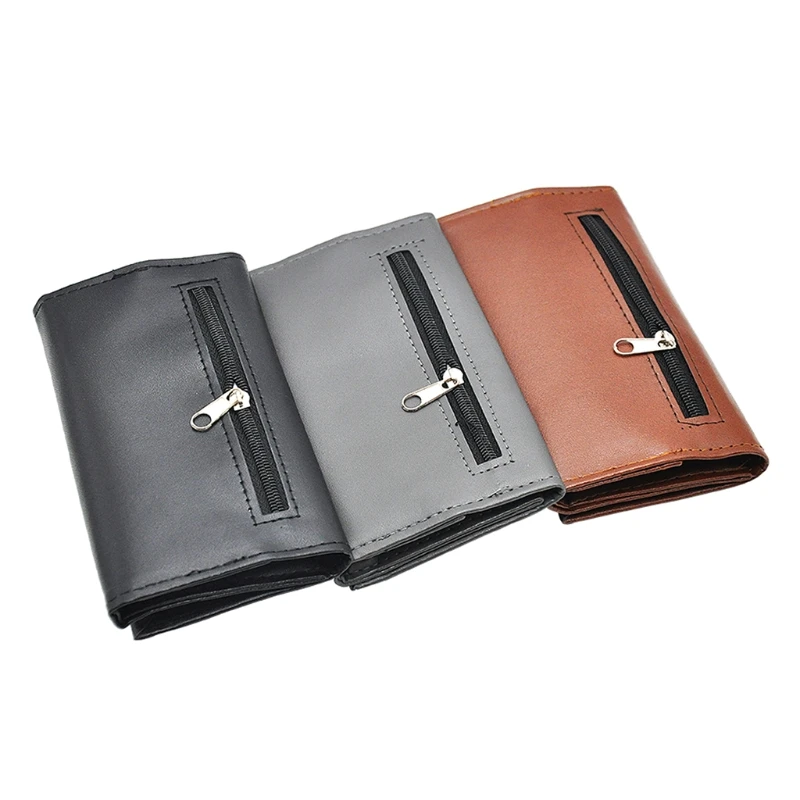 

Портативный чехол из искусственной кожи для хранения табака, сумка для хранения с застежкой-молнией, бумажник травы курение для сигарет