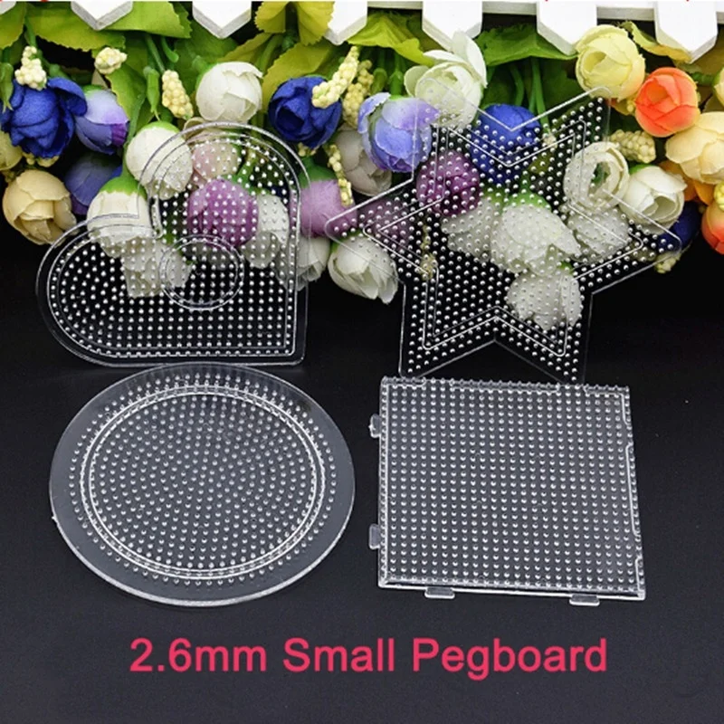 

8Pcs/12Pcs Hama Beads 2.6mm pegboards For Fuse Beads Kids Craft Puzzle Pegboards Patterns DIY Template 3d puzzle