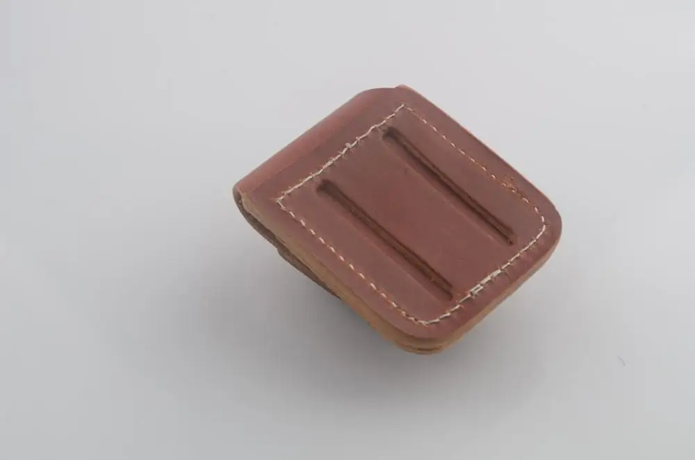 Кожаный чехол с высокой винтажной латунной пряжкой для зажигалки портативный