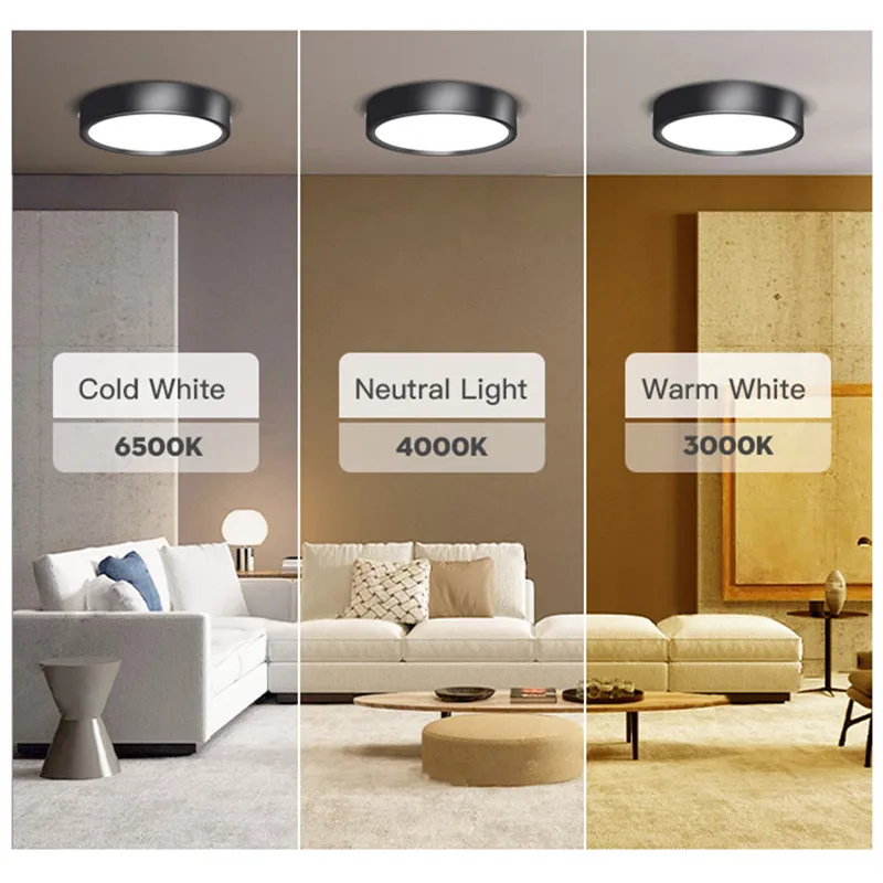 220V Led Spot Light Ceiling 10W 15W 25W Surface Mounted Lamp Ultra Thin Lights for Living Room Lighting | Лампы и освещение