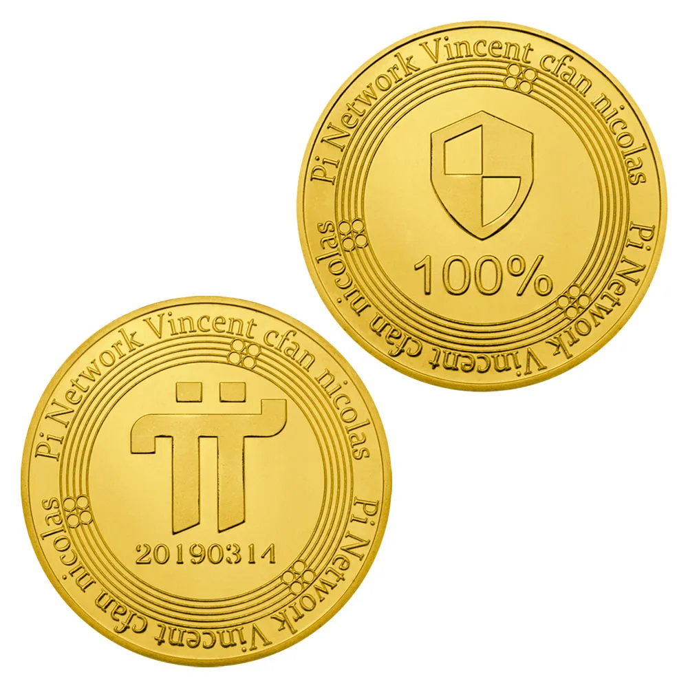 Коллекционные серебряные позолоченные Сувениры и подарки Pi Network Винсент кфан