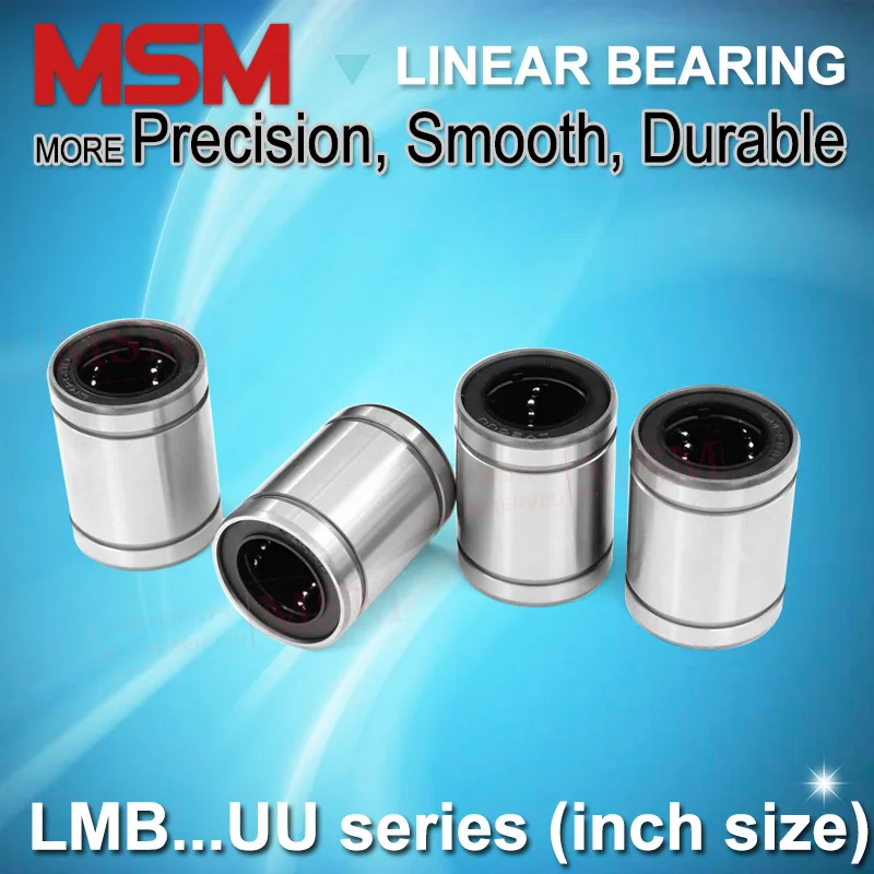 

4 шт. MSM дюймовые линейные подшипники LMB6UU LMB8UU LMB10UU LMB12UU британская система SW06UU SW08UU SW10UU SW12UU имперская втулка вала