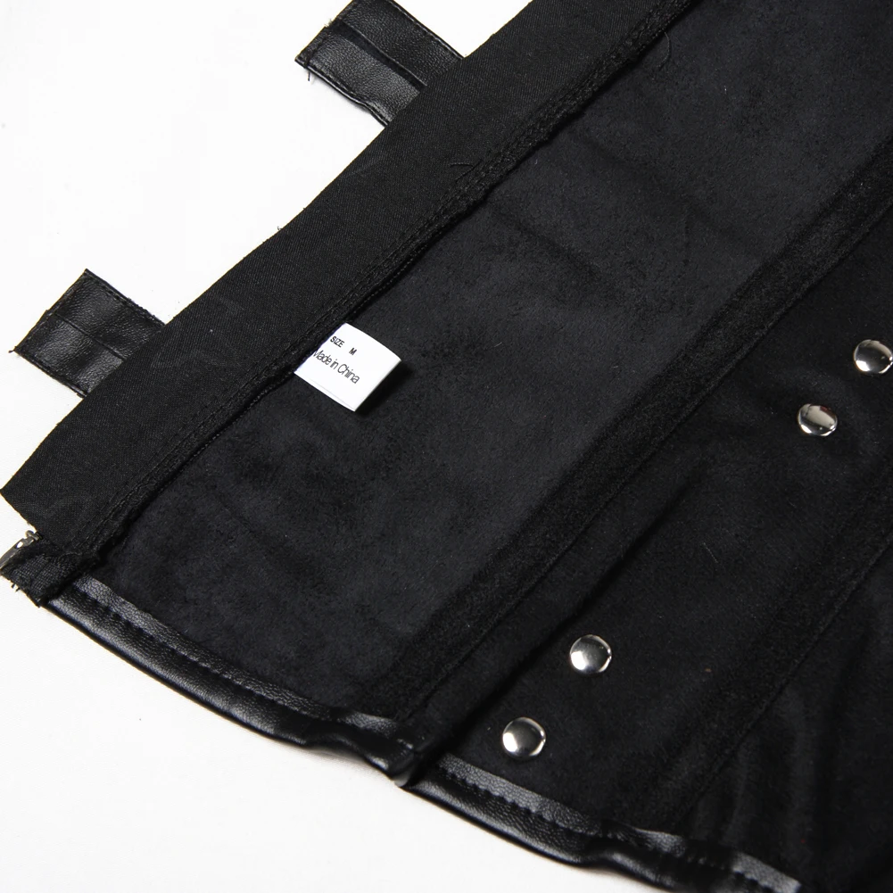 Корсет из искусственной кожи топ плечевой ремень Женский корсет в стиле стимпанк