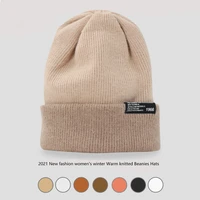 2021 new fashion womens winter hat letter color beanies female knitted soft striped cashmere knitted beanie panama hat