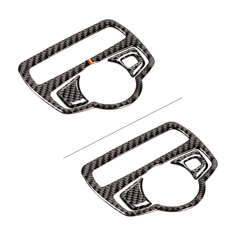 3 шт. автомобильный Стайлинг настоящее углеродное волокно фара переключатель