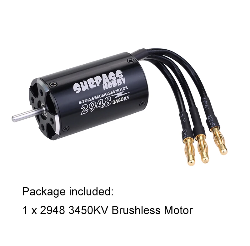 SURPASS HOBBY 2948 3000KV 3450KV бесщеточный водонепроницаемый мотор 3,175 мм 4 полюса для 600-800 мм RC лодка запасные части