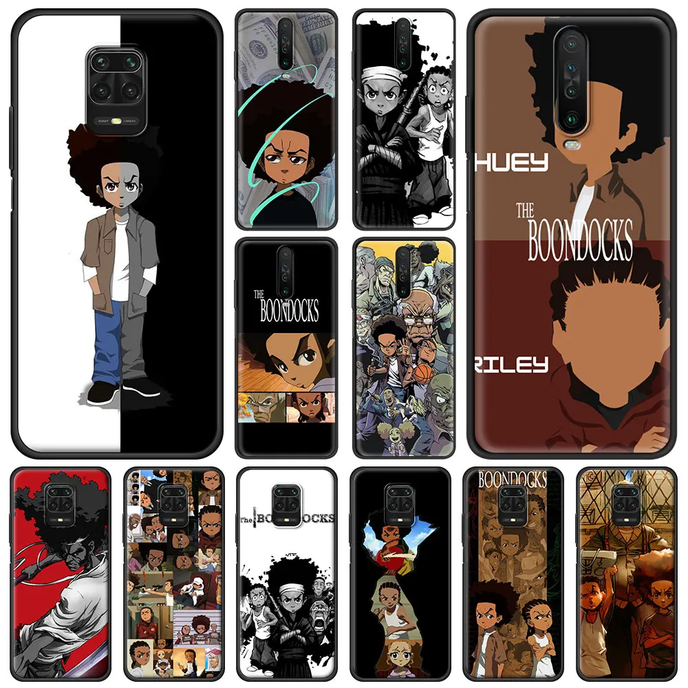 

The Boondocks Anime Phone Case For Xiaomi Redmi Note 9S 9 8 10 Pro 7 8T 9C 9A 8A K40 Soft Silicone Black Cover Luxury Couqe Capa