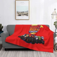 blaze and the monster machines 1 blanket bedspread bed plaid plaid bed blanket kawaii blanket beach towel luxury