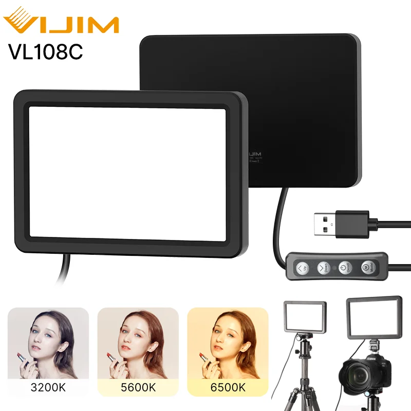Светодиодная осветительная панель VIJIM VL108C 3200K-6500K освещение для фотосъемки в