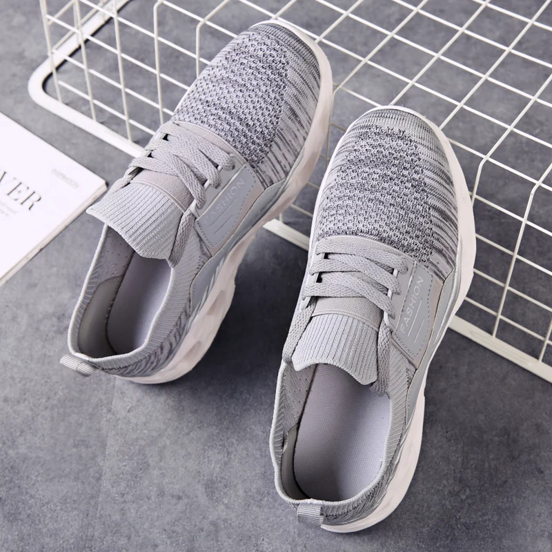 STQ 2020 осенние женские кроссовки на плоской подошве со шнуровкой дышащие сетчатые