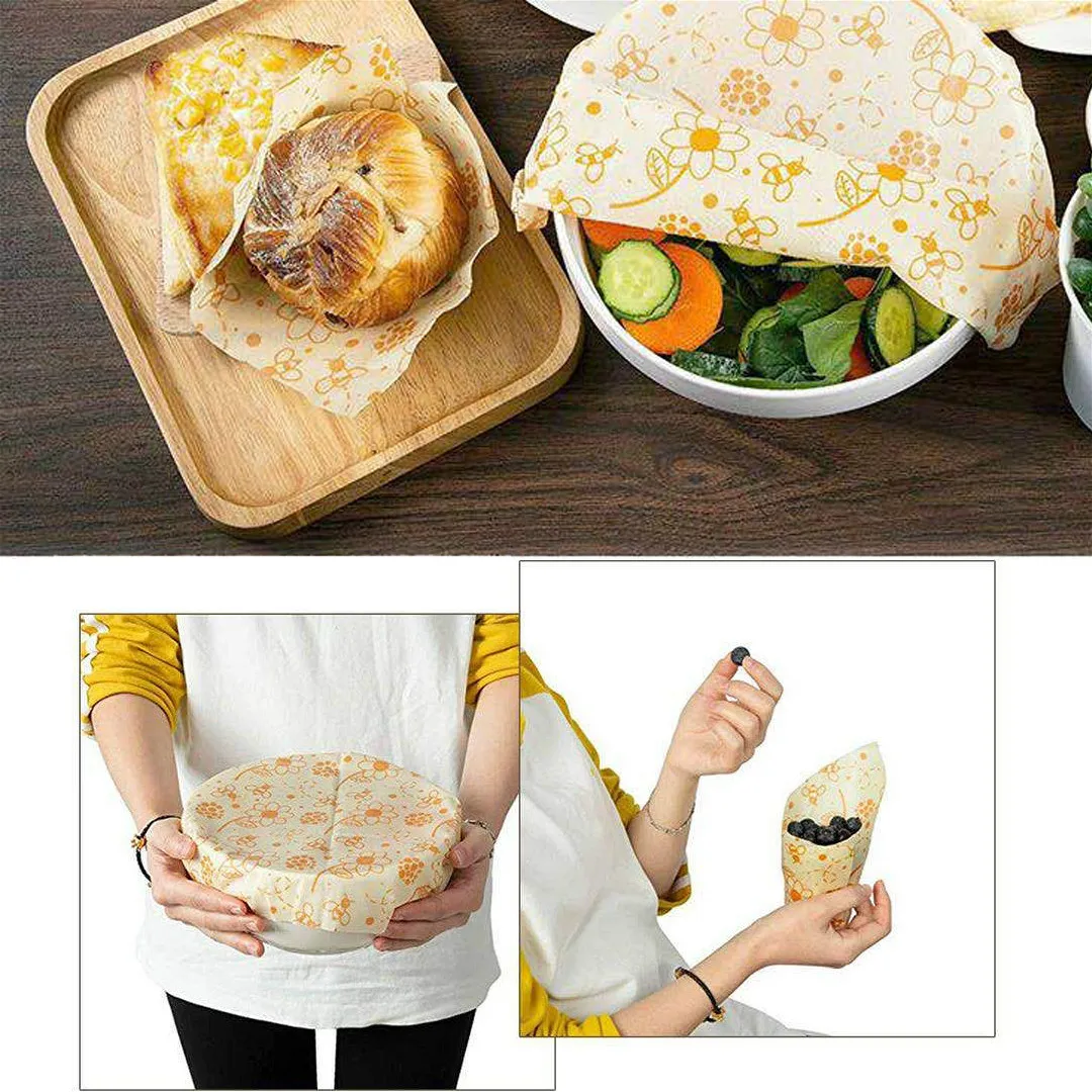 3 шт. многоразовая силиконовая обертка для пчелиного воска|Целлофановые и