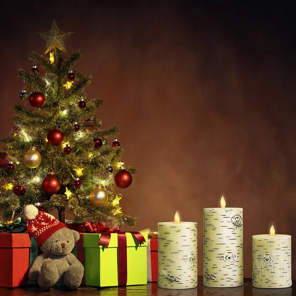 Свечи хаосхо светодиодный Velas на батарейках беспламенные Береста Электронная