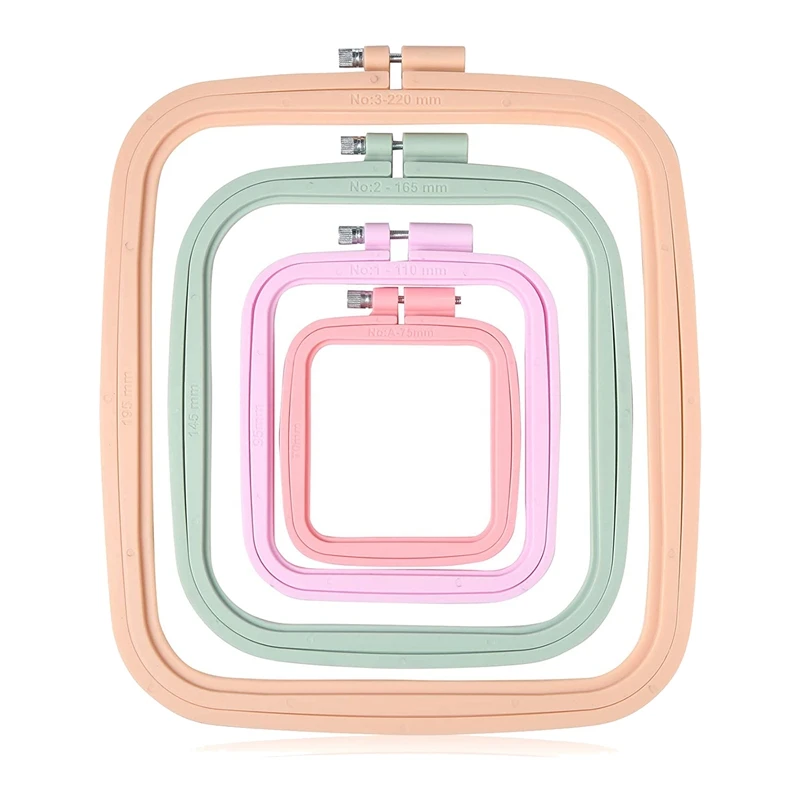 

4 шт. обручи для вышивки, обруч для вышивки крестиком, пластиковые обручи для вышивки для рукоделия, Ручное шитье