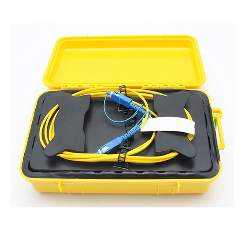 

SC/UPC Fiber Optic Rings OTDR Launch Cable Box Dead Zone Eliminator 1310/1550 Singlemode G652d 500m 1KM 2KM Tester