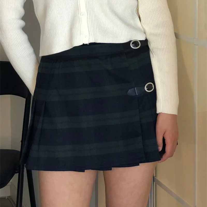 Бренди юбки Melville женские клетчатые плиссированные шорты юбка трапециевидной
