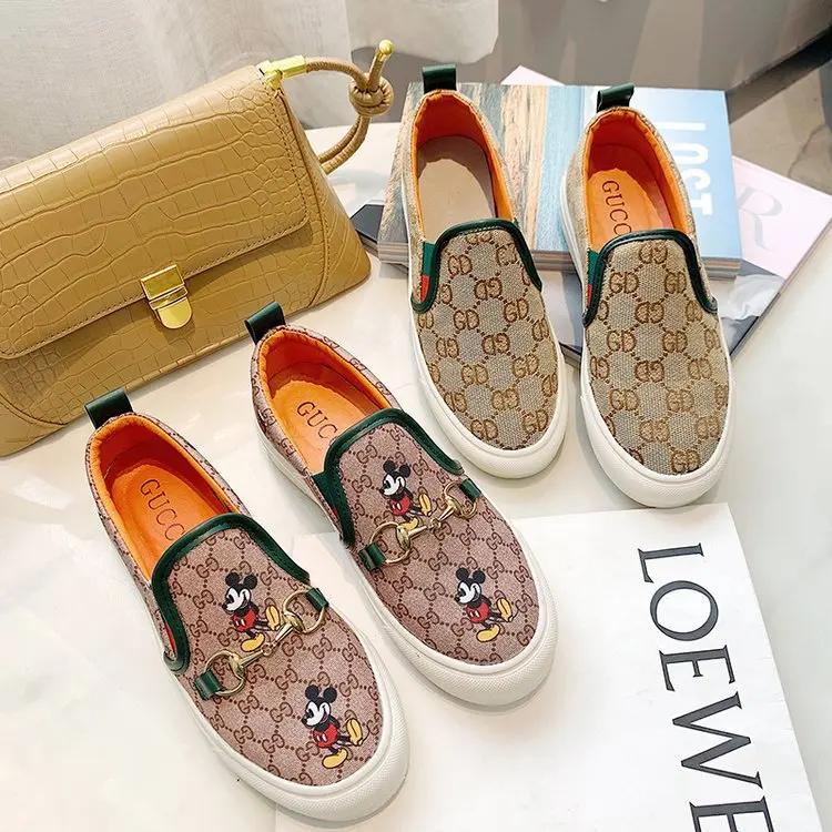 Женские лоферы на плоской подошве Женская прогулочная обувь без шнуровки