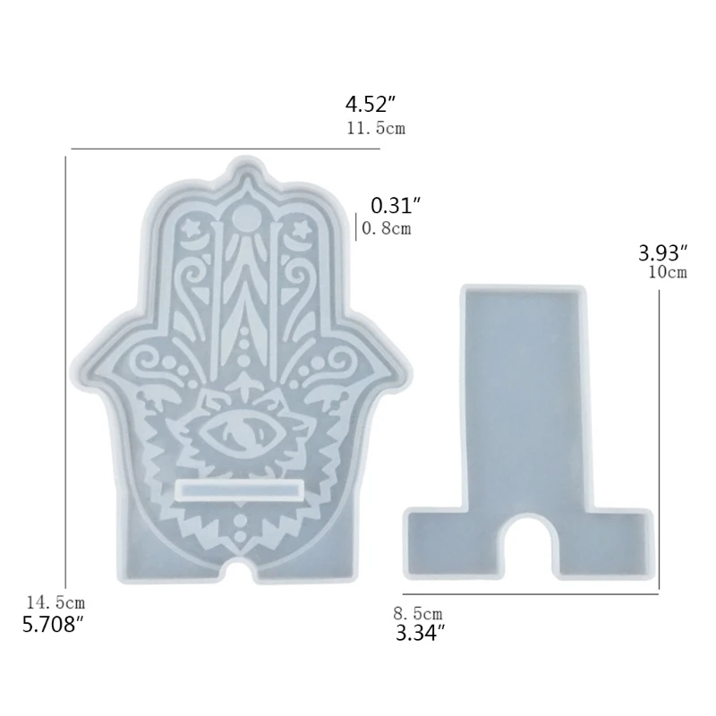 

Crystal Epoxy Resin Mold Cellphone Bracket Holder Mobile Phone Stand Silicone Mould DIY Crafts Casting Tool