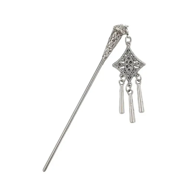 

2018 New Retro Hairpin Chinese Hair Stick Vintage Tassel Floral Headwear Antique