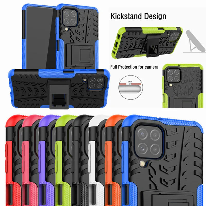 

For Samsung Galaxy M32 M 32 Case Shockproof Bumper Armor Stand Back Cover For Samsung M32 M325 SM-M325F Hard PC Coque Fundas