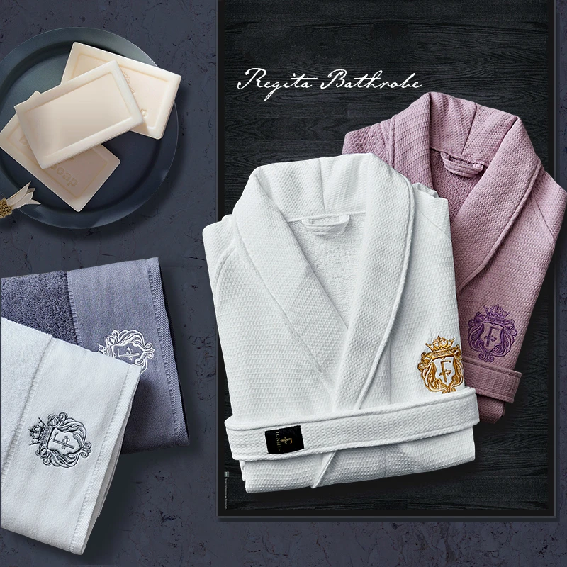 Брендовый банный халат для пятизвездочного отеля мужской и женский осенне