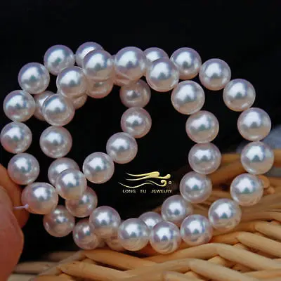 

FREE SHIPPING HOT sell new Style AAA perfect round 9-10mm natural south seas white pearl necklace 17''