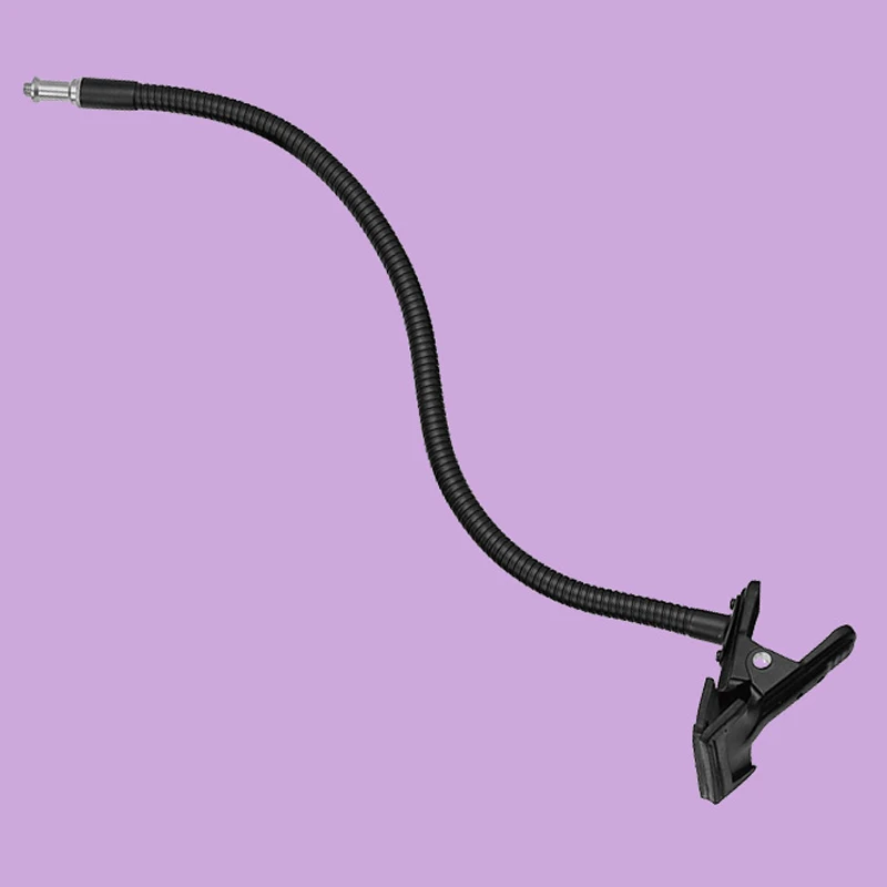 

Photo Studio Lighting Light Stand Flexible Gooseneck Tube with Heavy Duty Clamp at The End & a 1/4" Male Thread at The Other End