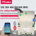 Комплект литий-ионных аккумуляторов 16S 60 в BMS Поддержка Bluetooth баланс smart UART485 30A 40A 50A 60A Защитная плата литий-ионного аккумулятора