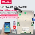 Аккумулятор 16S LiFePo4 48 в BMS APP, баланс с общим портом UART485, двойное коммуникационное программное обеспечение, дисплей заряда батареи Smart PCM
