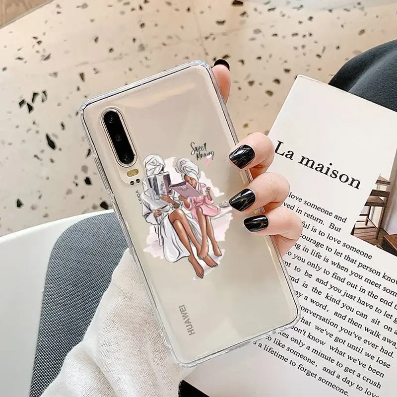 

Mom and baby-1 Phone Cases Transparent for Samsung A71 S9 10 20 HUAWEI p30 40 honor 10i 8x xiaomi note 8 Pro 10t 11
