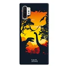 FunnyTechЧехол для Samsung Galaxy Note 10 Plus l, дизайнерская пленка с изображением Динозавров Юрского периода, оранжевый фон