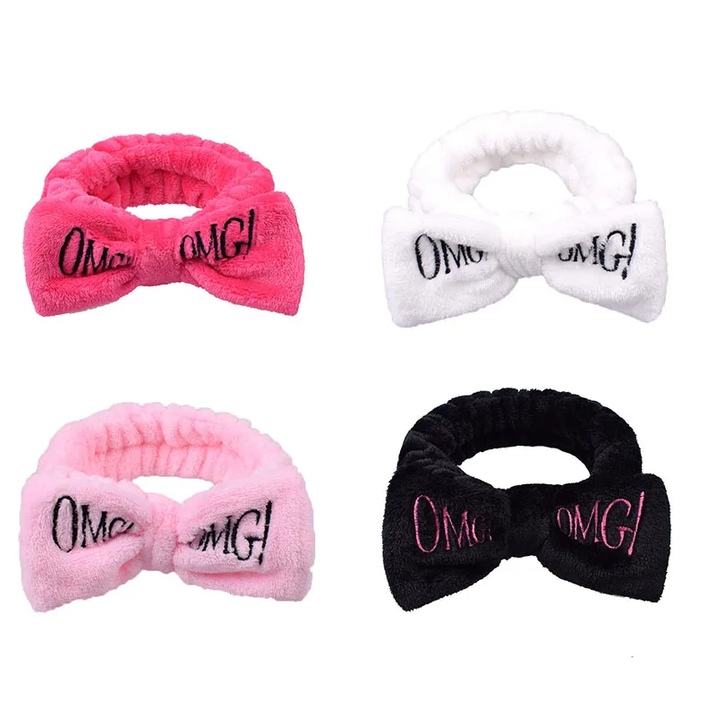Женские повязки на голову с надписью OMG коралловые бантиком аксессуары для