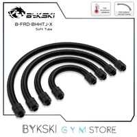 bykski aio hose fitting kit black quick connected soft tube pipe 360 degree rotatable connector g14 200 500mmb frd bhhtj x