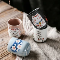 tea set tumbler cup chinese style retro ceramic cups personal single cup puer tea set coffee drinkware coffee cup