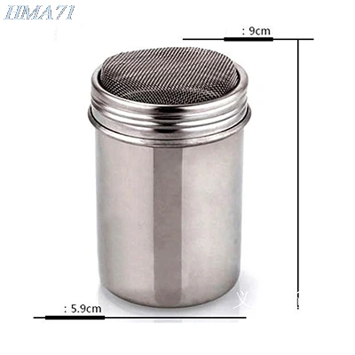 

Stainless Steel Chocolate Shaker Cocoa Flour Salt Powder Icing Sugar Cappuccino Coffee Sifter Lid Hot Sale