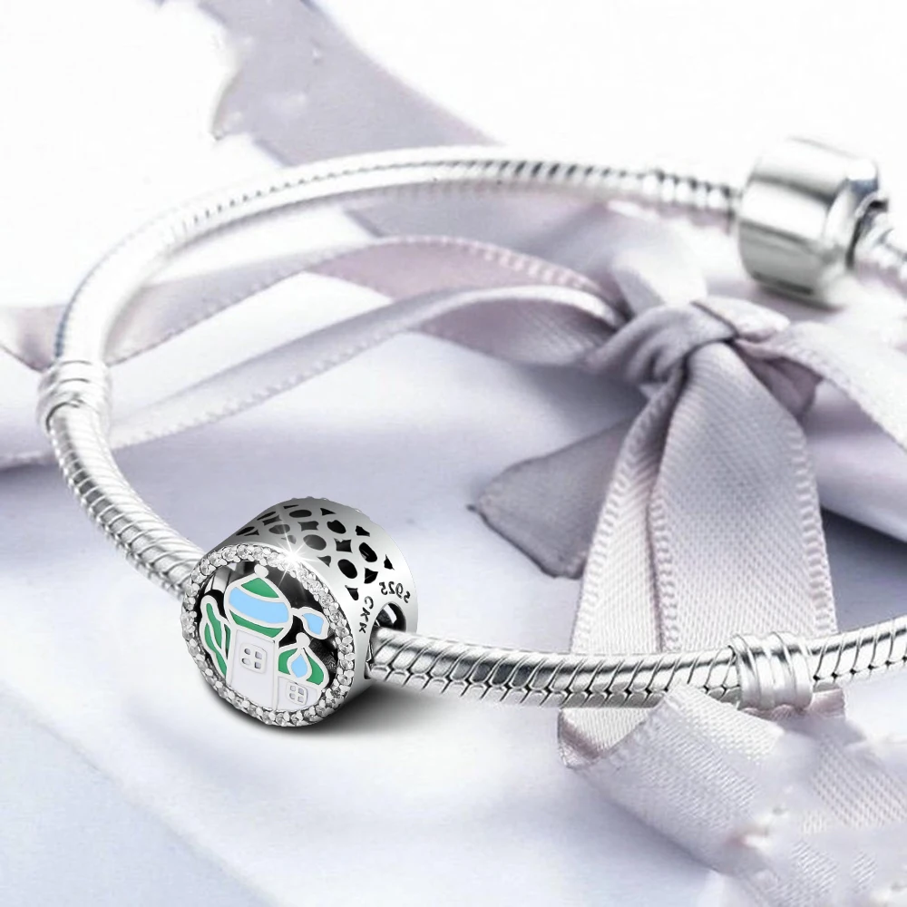Подходит для браслетов Pandora с подвесками бусины в виде российского замка