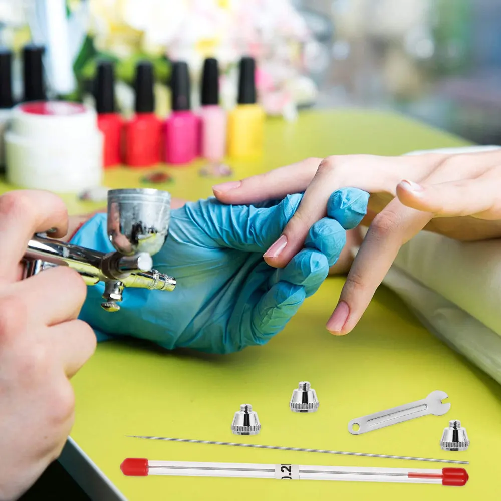 

10PCS/Set Airbrush Replacement Part Nozzle Cap Needle Wrench for Sprayer