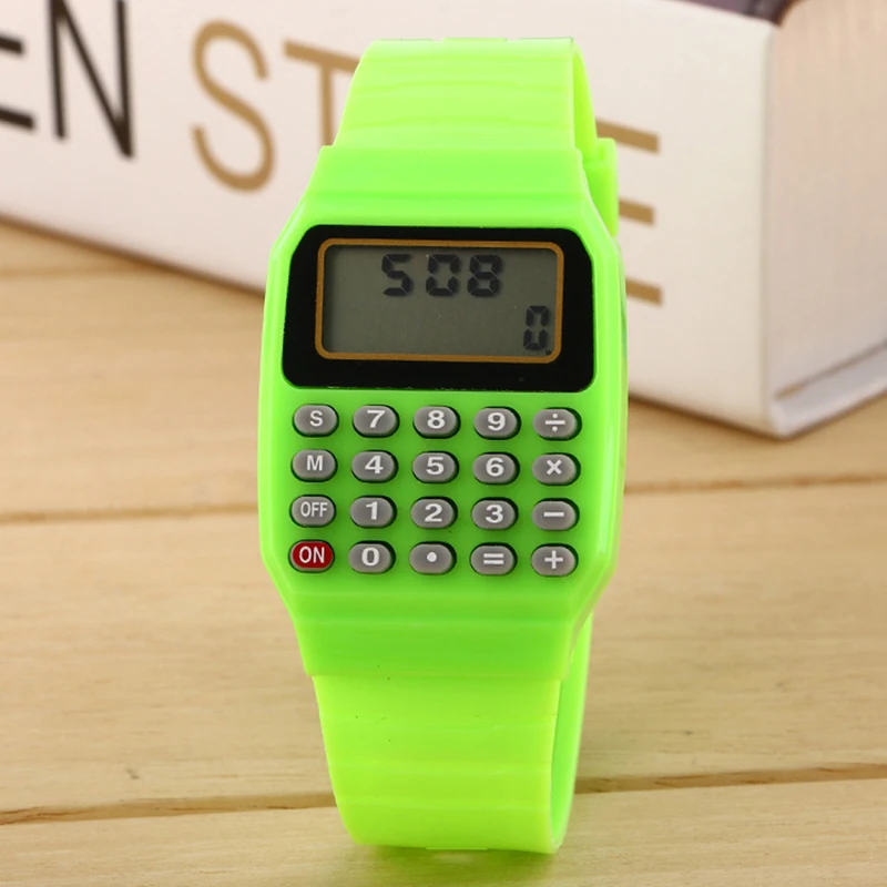 

X7AF Fashion Child Kid Silicone Date Multi-Purpose Electronic Calculator Wrist Watch