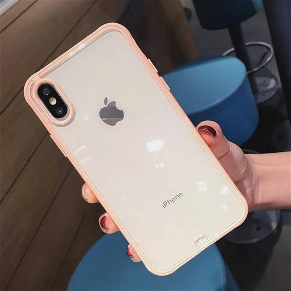 Lovebay противоударный бампер прозрачный силиконовый чехол для телефона iPhone 11 Pro X XR XS Max 7 8 6 6s Plus Прозрачная мягкая задняя крышка