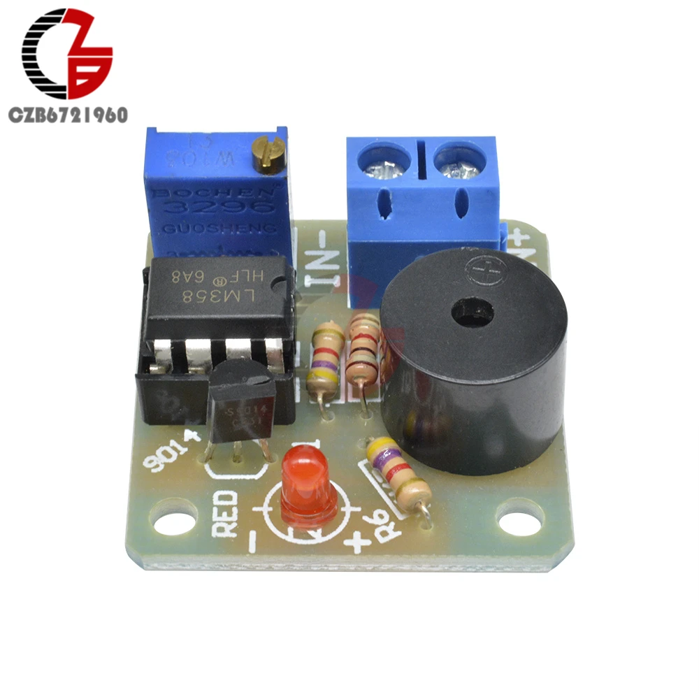 12V Battery Protection Board with Low Voltage, Undervoltage, Overcharge, and Discharge Sound Alarm Buzzer Detector image 2