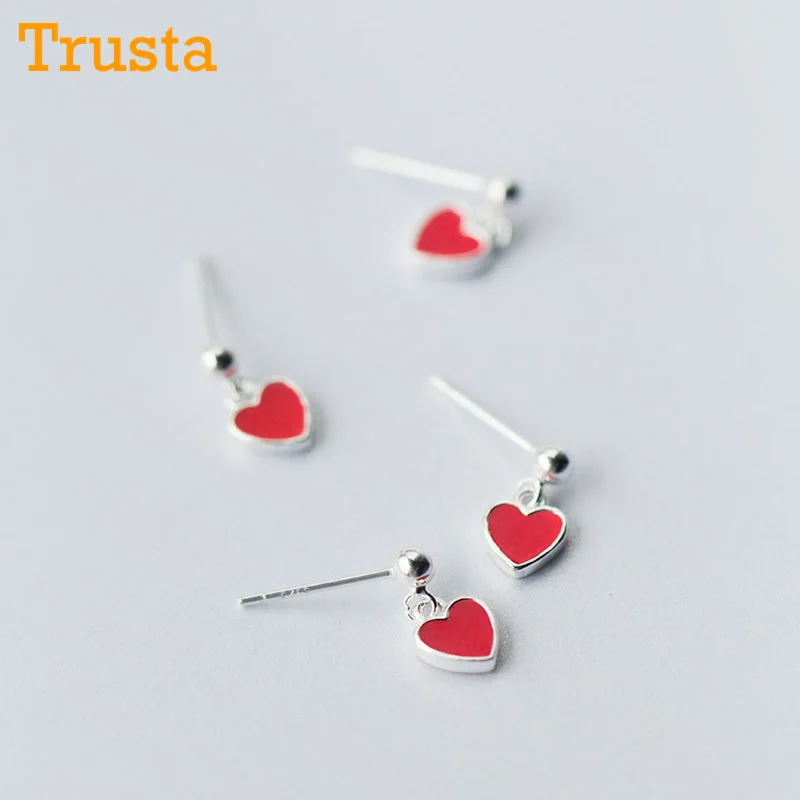 Trusta 1 пара новинка 100% Стерлинговое Серебро 925 пробы Женские Ювелирные изделия