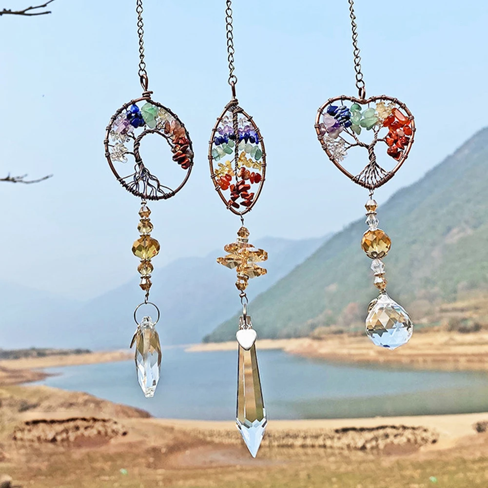 

Crystal Suncatcher Prisms Window Decoration Suncatcher Hanging Rainbow Maker Glass Prisms Pendant DIY Chandelier Ornaments