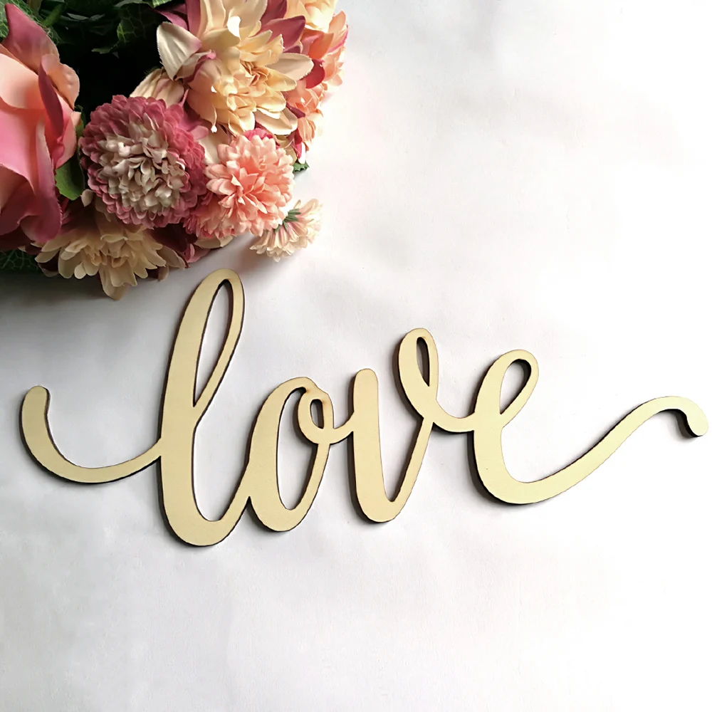 Свадебный декор в стиле 2 влюбленных настенный деревянный знак деревянные буквы