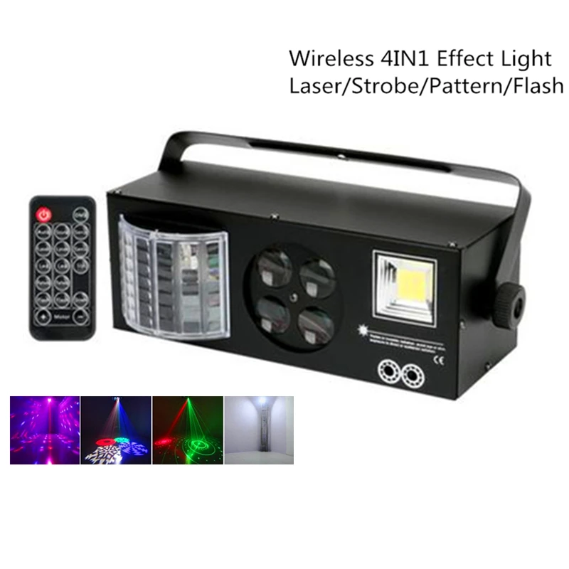 С дистанционным управлением 4в1 эффект сценический светильник ing красный зеленый