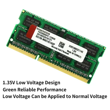 4GB 8GB DDR3 1600 MHz PC3-12800S 204 Pins So-Dimm Laptop Memory DDR3L 1.35V NON ECC Intel and AMD both Compatible Ram 5